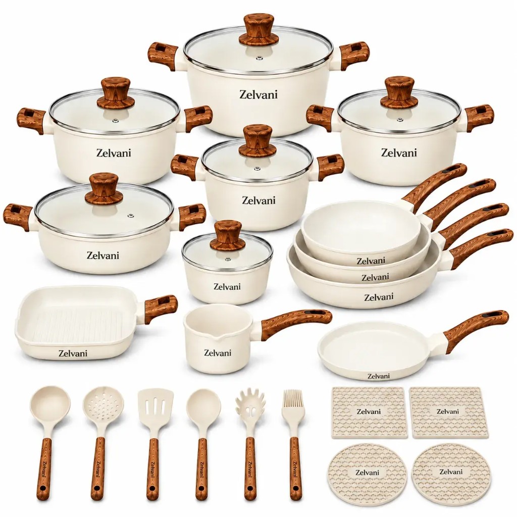 Complete Zelvani 12-piece cookware set
